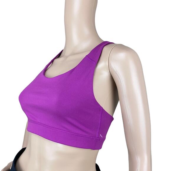 New Old Navy Active Women Pink Scoop Neck Strappy Back Sports Bra Size S - Picture 2 of 5